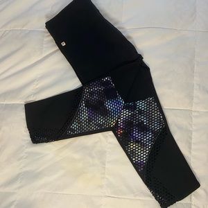 Fabletics cropped leggings with mesh
